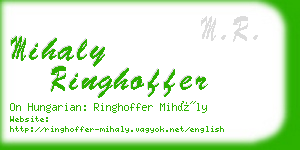 mihaly ringhoffer business card
